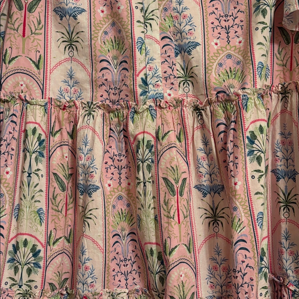 Crown & Ivy Pink and Blue Patterned Babydoll Dress - Picture 3 of 8